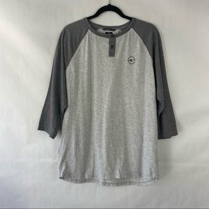 O’neill baseball tee Grey & off white Size L (mens)